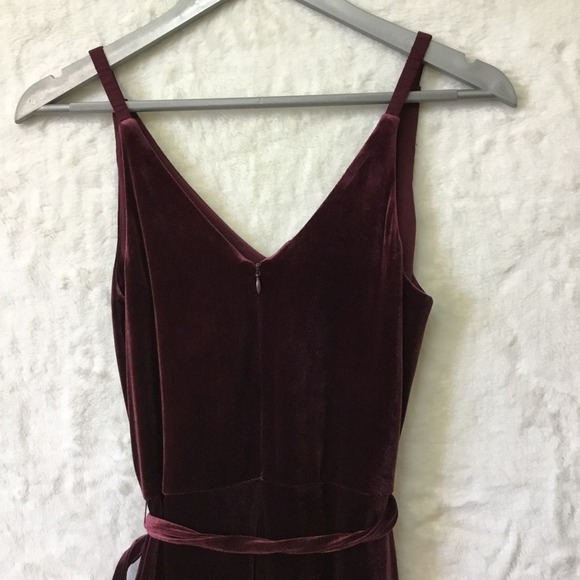 Banana Republic Burgundy Velvet Jumpsuit - Picture 3 of 7
